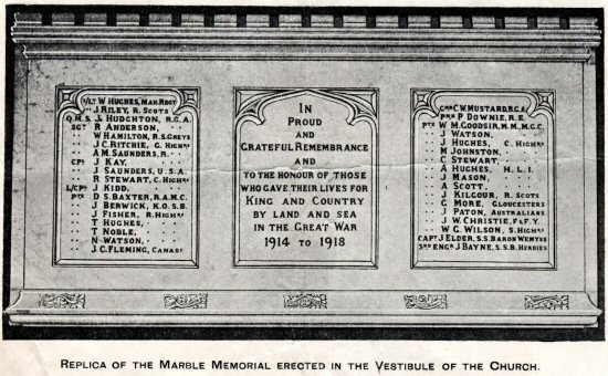 Order of service for the dedication of the St John's WW1 war memorial in August 1920