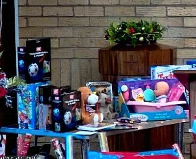 Toys collected for distribution by The Salvation Army